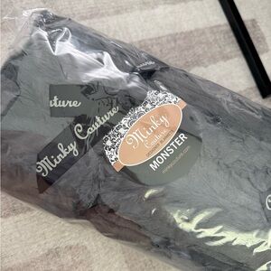 Minky Couture Charcoal Gray Blanket